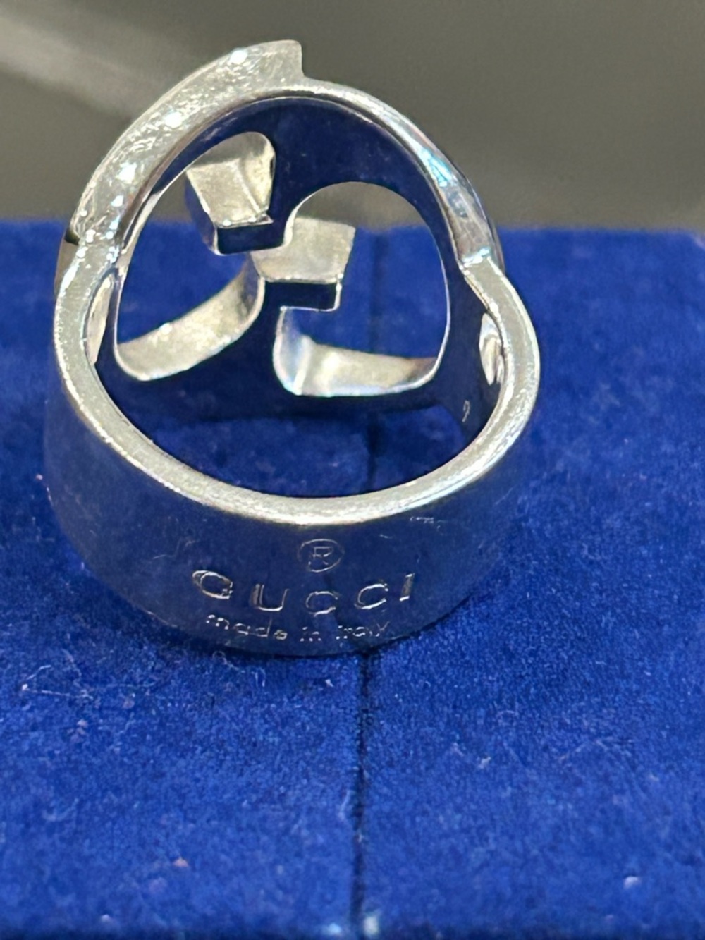 Gucci Silver Interlocking G Logo Women's Ring - Picture 5 of 7